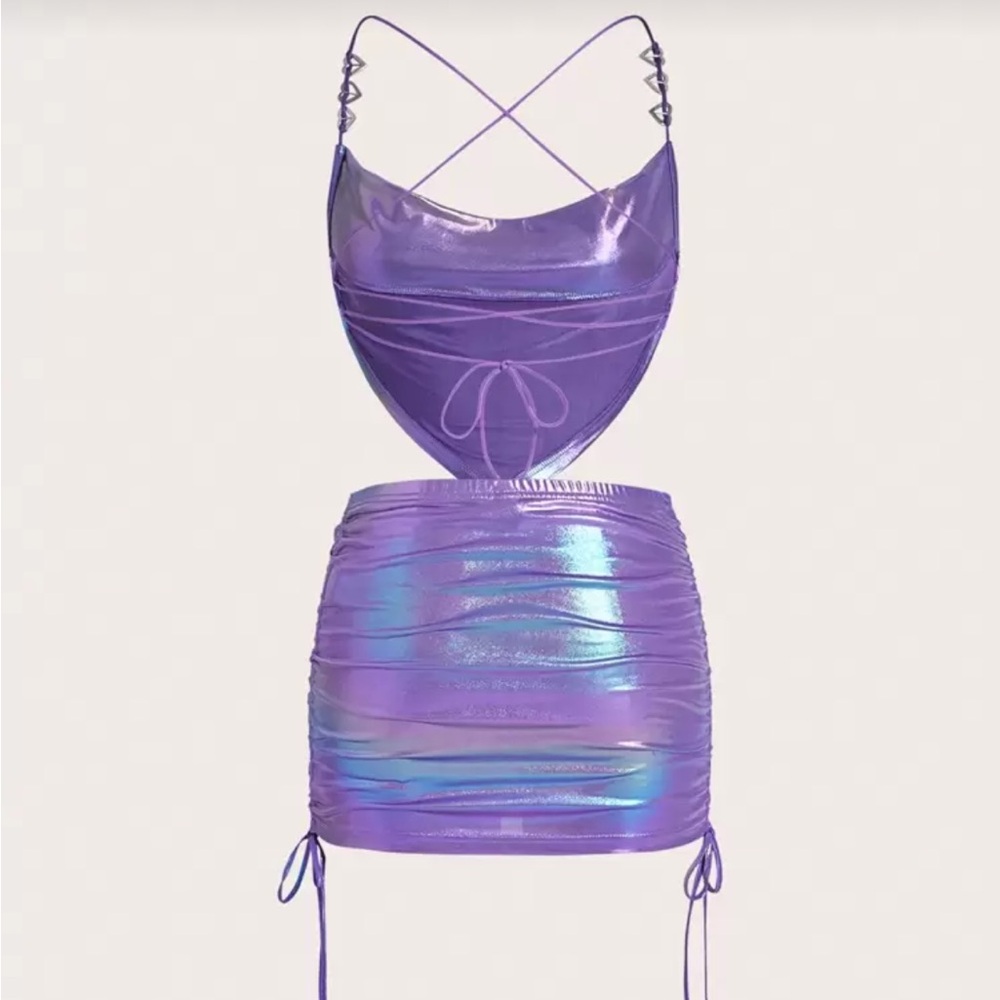 Iridescent Purple Two-Piece Set - Picture 2 of 8